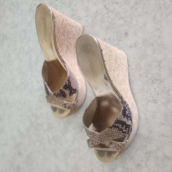 Jimmy Choo Cork Wedge Sandals - Picture 3 of 7